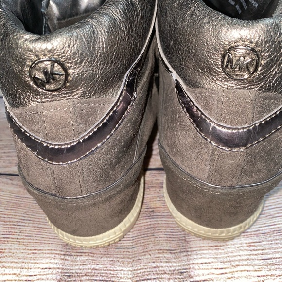 Michael Kors Suede and Metallic High Top Sneakers - Picture 7 of 8